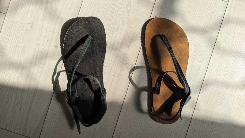 Two pairs of barefoot sandals: Adama and Zuzu